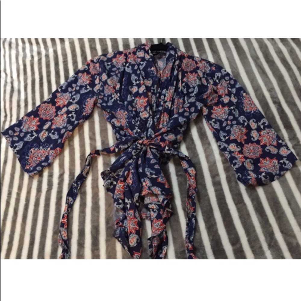Hollister Kimono Belted Top